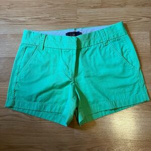 J. Crew 4” chino shorts - green